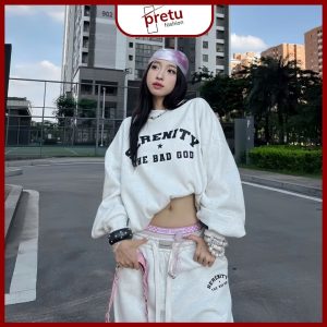 Set Áo Quần Sweater The Bad God Star Serenity Nỉ Nhung Thu Đông Local Brand