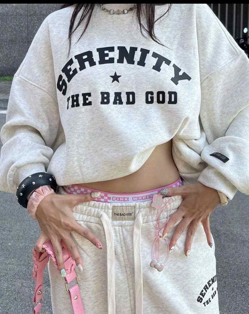 Set Áo Quần Sweater The Bad God Star Serenity Nỉ Nhung Thu Đông Local Brand 3 Set Áo Quần Sweater The Bad God Star Serenity Nỉ Nhung Thu Đông Local Brand - Ảnh 3