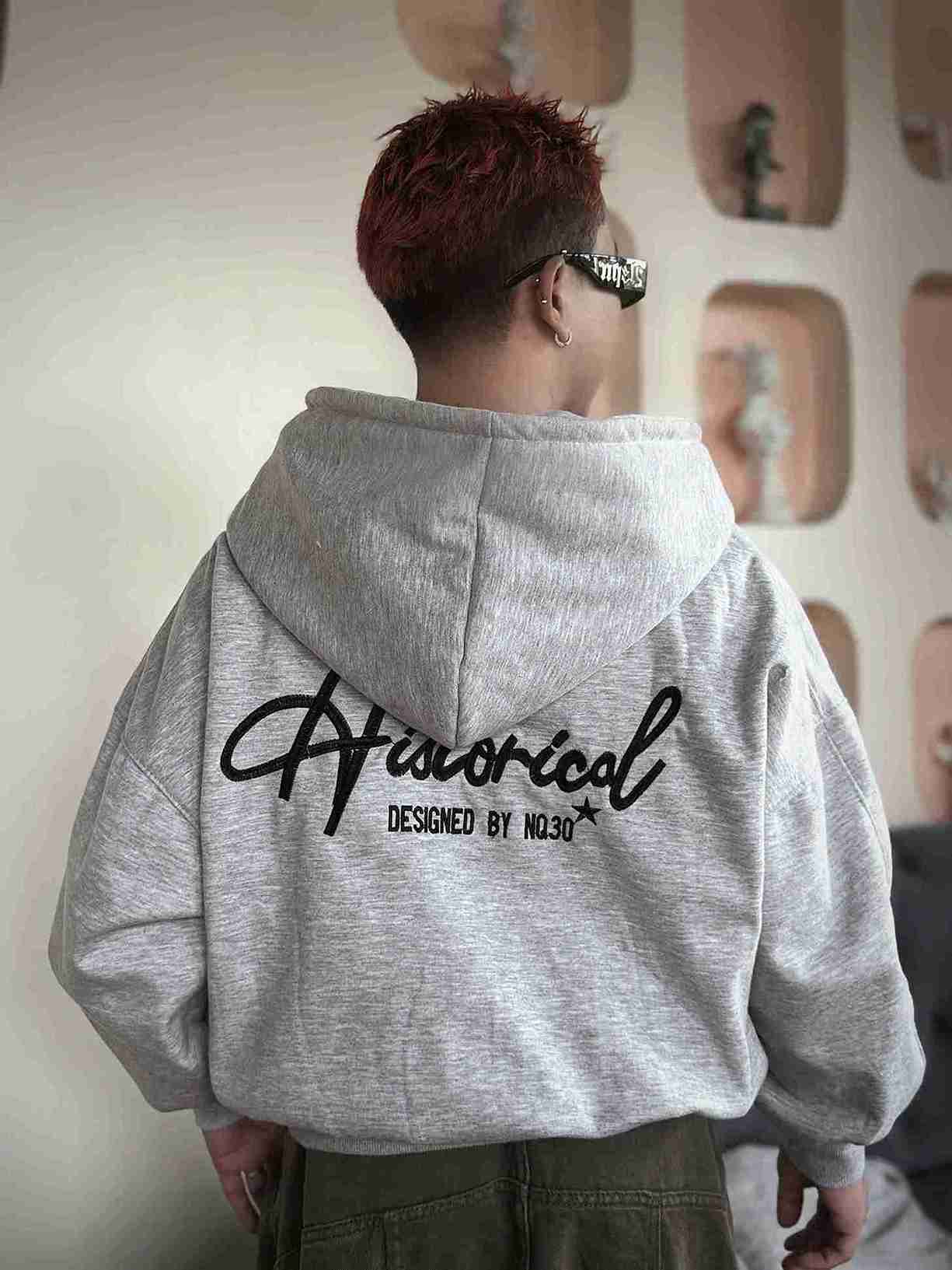 Áo Khoác Nỉ Hoodie Zip COTTON Form Boxy Thêu Xù NQ30 HISTORICAL Form Rộng, Ấo Hoodie Nỉ Bông Trần Dáng Boxy Siêu Hot 3 Áo Khoác Nỉ Hoodie Zip COTTON Form Boxy Thêu Xù NQ30 HISTORICAL Form Rộng, Ấo Hoodie Nỉ Bông Trần Dáng Boxy Siêu Hot - Ảnh 3